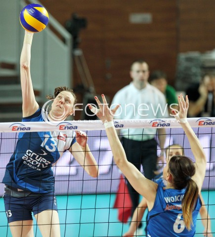  09.03.2014 OSTROWIEC SWIETOKRZYSKI<br />SIATKOWKA<br />FINAL PUCHARU POLSKI W PILCE SIATKOWEJ KOBIET ENEA CUP 2014 <br />MECZ FINALOWY CHEMIK POLICE - POLSKI CUKIER MUSZYNIANKA FAKRO BANK BPS MUSZYNA<br />N/Z KATARZYNA MROZ <br /> 