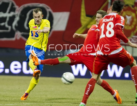  10.03.2014 LODZ PILKA NOZNA POLSKA T-MOBILE EKSTRAKLASA SEZON 2013/2014 FOOTBALL POLISH  WIDZEW LODZ - LECH POZNAN N/Z GERGO LOVRENCSICS   