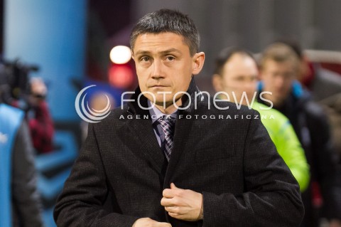  10.03.2014 LODZ PILKA NOZNA POLSKA T-MOBILE EKSTRAKLASA SEZON 2013/2014 FOOTBALL POLISH  WIDZEW LODZ - LECH POZNAN N/Z  MARIUSZ RUMAK SYLWETKA  