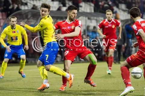  10.03.2014 LODZ PILKA NOZNA POLSKA T-MOBILE EKSTRAKLASA SEZON 2013/2014 FOOTBALL POLISH  WIDZEW LODZ - LECH POZNAN N/Z  KAROL LINETTY YANI UDINOV  