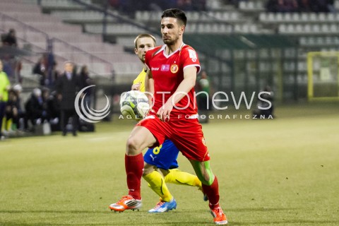  10.03.2014 LODZ PILKA NOZNA POLSKA T-MOBILE EKSTRAKLASA SEZON 2013/2014 FOOTBALL POLISH  WIDZEW LODZ - LECH POZNAN N/Z PATRYK STEPINSKI   