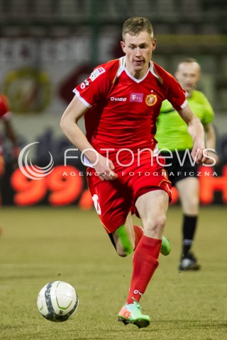  10.03.2014 LODZ PILKA NOZNA POLSKA T-MOBILE EKSTRAKLASA SEZON 2013/2014 FOOTBALL POLISH  WIDZEW LODZ - LECH POZNAN N/Z EDUARDS VISNIAKOVS SYLWETKA  