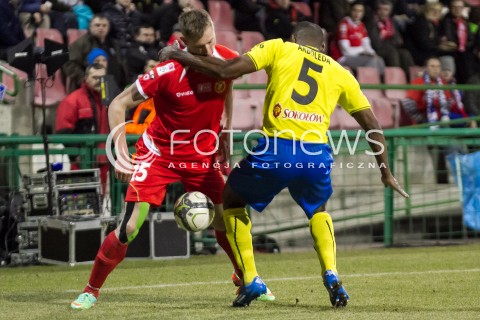  10.03.2014 LODZ PILKA NOZNA POLSKA T-MOBILE EKSTRAKLASA SEZON 2013/2014 FOOTBALL POLISH  WIDZEW LODZ - LECH POZNAN N/Z  EDUARDS VISNIAKOVS MANUEL ARBOLEDA  