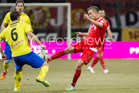 10.03.2014 LODZ PILKA NOZNA POLSKA T-MOBILE EKSTRAKLASA SEZON 2013/2014 FOOTBALL POLISH  WIDZEW LODZ - LECH POZNAN N/Z PATRYK MIKITA  
