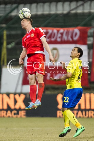  10.03.2014 LODZ PILKA NOZNA POLSKA T-MOBILE EKSTRAKLASA SEZON 2013/2014 FOOTBALL POLISH  WIDZEW LODZ - LECH POZNAN N/Z MARCIN KACZMAREK DAYLON CLAASEN  