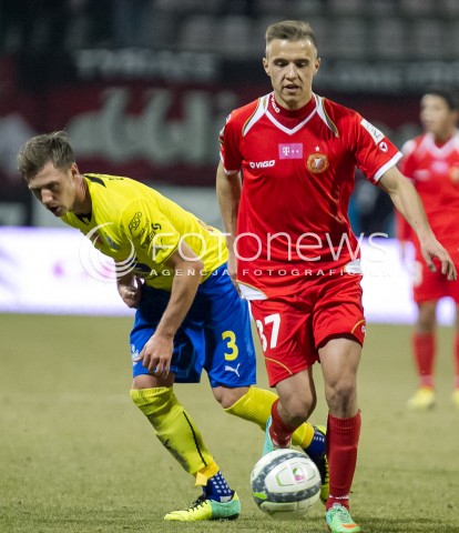  10.03.2014 LODZ PILKA NOZNA POLSKA T-MOBILE EKSTRAKLASA SEZON 2013/2014 FOOTBALL POLISH  WIDZEW LODZ - LECH POZNAN N/Z PATRYK MIKITA BARRY DOUGLAS   