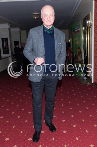  10.03.2014 WARSZAWA <br />WRECZENIE NAGROD ORLY 2014 W TEATRZE POLSKIM<br />N/Z JERZY SCHEJBAL<br /> 