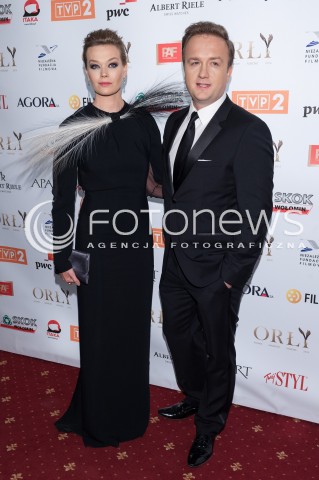  10.03.2014 WARSZAWA <br />WRECZENIE NAGROD ORLY 2014 W TEATRZE POLSKIM<br />N/Z TAMARA ARCIUCH BARTEK KASPRZYKOWSKI<br /> 