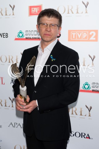  10.03.2014 WARSZAWA <br />WRECZENIE NAGROD ORLY 2014 W TEATRZE POLSKIM<br />N/Z JACEK HAMELA<br /> 