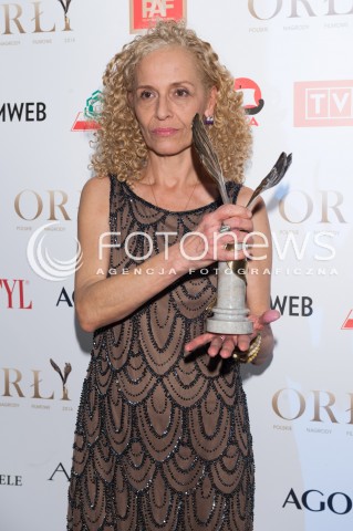  10.03.2014 WARSZAWA <br />WRECZENIE NAGROD ORLY 2014 W TEATRZE POLSKIM<br />N/Z BARBARA SIKORSKA-BOUFFAL<br /> 