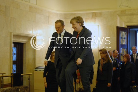 12.03.2014 WARSZAWA <br />
SPOTKANIE PREMIERA DONALDA TUSKA Z KANCLERZ NIEMIEC ANGELA MERKEL <br />
N/Z PREZES RADY MINISTROW DONALD TUSK I KANCLERZ NIEMIEC ANGELA MERKEL <br />
 