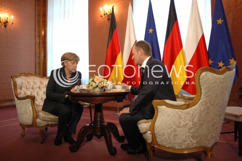  12.03.2014 WARSZAWA <br />
SPOTKANIE PREMIERA DONALDA TUSKA Z KANCLERZ NIEMIEC ANGELA MERKEL <br />
N/Z PREZES RADY MINISTROW DONALD TUSK I KANCLERZ NIEMIEC ANGELA MERKEL <br />
 