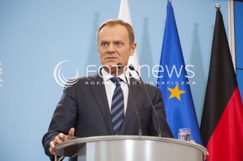  12.03.2014 WARSZAWA KONFERENCJA PRASOWA PREMIERA DONALDA TUSKA I KANCLERZ NIEMIEC ANGELI MERKEL PO SPOTKANIU W WARSZAWIE N/Z PREZES RADY MINISTROW PREMIER DONALD TUSK  