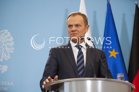  12.03.2014 WARSZAWA KONFERENCJA PRASOWA PREMIERA DONALDA TUSKA I KANCLERZ NIEMIEC ANGELI MERKEL PO SPOTKANIU W WARSZAWIE N/Z PREZES RADY MINISTROW PREMIER DONALD TUSK  