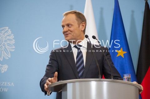  12.03.2014 WARSZAWA KONFERENCJA PRASOWA PREMIERA DONALDA TUSKA I KANCLERZ NIEMIEC ANGELI MERKEL PO SPOTKANIU W WARSZAWIE N/Z PREZES RADY MINISTROW PREMIER DONALD TUSK  