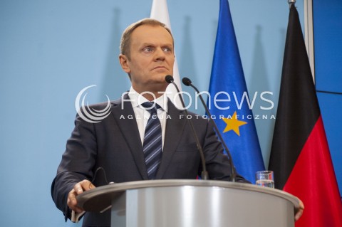  12.03.2014 WARSZAWA KONFERENCJA PRASOWA PREMIERA DONALDA TUSKA I KANCLERZ NIEMIEC ANGELI MERKEL PO SPOTKANIU W WARSZAWIE N/Z PREZES RADY MINISTROW PREMIER DONALD TUSK  