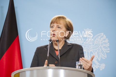  12.03.2014 WARSZAWA KONFERENCJA PRASOWA PREMIERA DONALDA TUSKA I KANCLERZ NIEMIEC ANGELI MERKEL PO SPOTKANIU W WARSZAWIE N/Z KANCLERZ NIEMIEC ANGELA MERKEL  