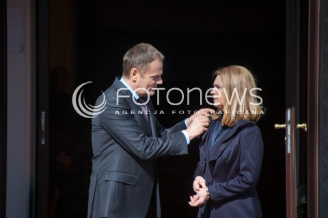  14.03.2014 WARSZAWA SPOTKANIE PREZESA RADY MINISTROW DONALDA TUSKA Z WICEPREZYDENTEM REPUBLIKI POLUDNIOWEJ AFRYKI  KGALEMA MOTLANTHE N/Z PREMIER DONALD TUSK Z MALZONKA MALGORZATA TUSK  