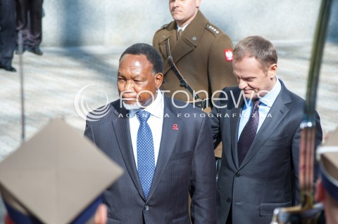  14.03.2014 WARSZAWA SPOTKANIE PREZESA RADY MINISTROW DONALDA TUSKA Z WICEPREZYDENTEM REPUBLIKI POLUDNIOWEJ AFRYKI  KGALEMA MOTLANTHE N/Z PREMIER DONALD TUSK WICEPREZYDENT RPA KGALEMA MOTLANTHE  