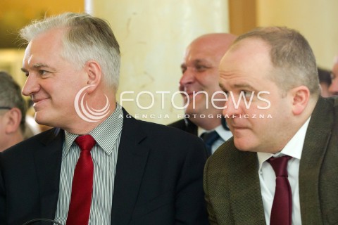  15.03.2014 JASIONKA<br />KONFERENCJA CWIERCWIECZE WOLNOSCI - WIES SRODKOWOEUROPEJSKA PO UPADKU KOMUNIZMU<br />N/Z JAROSLAW GOWIN (L) PAWEL KOWAL (P)<br /> 