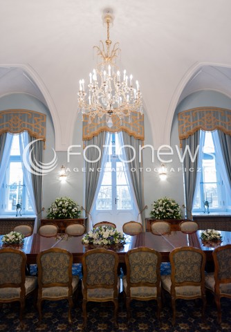  16.03.2014 WARSZAWA<br />
PALAC PREZYDENCKI W WARSZAWIE ZDJECIE ILUSTRACYJNE<br />
N/Z SALA NIEBIESKA<br />
 