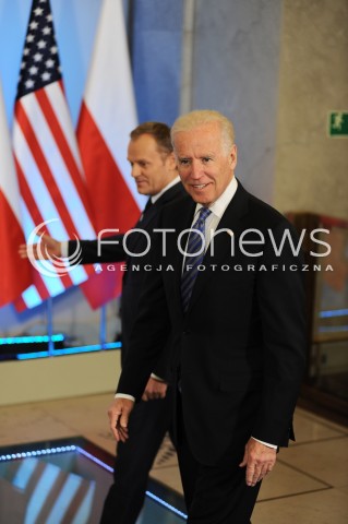  18.03.2014 WARSZAWA<br />WIZYTA WICEPREZYDENTA USA JOE BIDENA W POLSCE<br />N/Z JOE BIDEN DONALD TUSK<br /> 