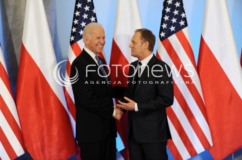  18.03.2014 WARSZAWA<br />WIZYTA WICEPREZYDENTA USA JOE BIDENA W POLSCE<br />N/Z JOE BIDEN DONALD TUSK<br /> 