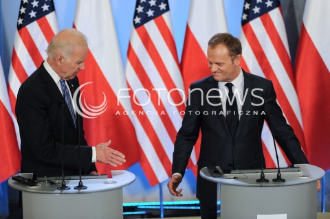  18.03.2014 WARSZAWA<br />WIZYTA WICEPREZYDENTA USA JOE BIDENA W POLSCE<br />N/Z JOE BIDEN DONALD TUSK<br /> 