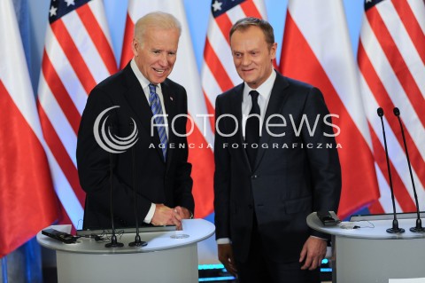  18.03.2014 WARSZAWA<br />WIZYTA WICEPREZYDENTA USA JOE BIDENA W POLSCE<br />N/Z JOE BIDEN DONALD TUSK<br /> 