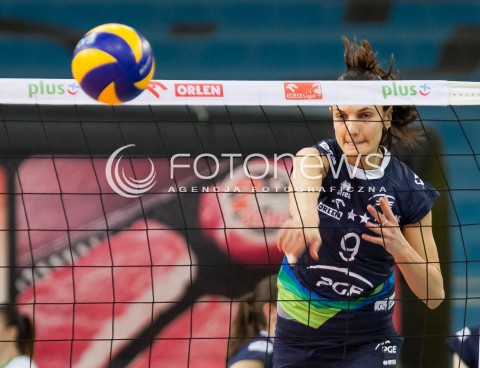  19.03.2014 LODZ SIATKOWKA ORLEN LIGA SEZON 2013/2014 PLAY OFF VOLLEYBALL POLISH SEASON BEEF MASTER BUDOWLANI LODZ - ATOM TREFL SOPOT N/Z BRIZITKA MOLNAR SYLWETKA  