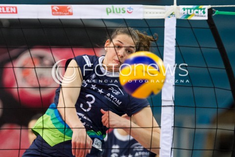  19.03.2014 LODZ SIATKOWKA ORLEN LIGA SEZON 2013/2014 PLAY OFF VOLLEYBALL POLISH SEASON BEEF MASTER BUDOWLANI LODZ - ATOM TREFL SOPOT N/Z CHARLOTTE LEYS SYLWETKA  