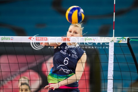  19.03.2014 LODZ SIATKOWKA ORLEN LIGA SEZON 2013/2014 PLAY OFF VOLLEYBALL POLISH SEASON BEEF MASTER BUDOWLANI LODZ - ATOM TREFL SOPOT N/Z ANNA PODOLEC SYLWETKA  