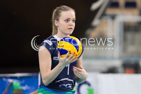  19.03.2014 LODZ SIATKOWKA ORLEN LIGA SEZON 2013/2014 PLAY OFF VOLLEYBALL POLISH SEASON BEEF MASTER BUDOWLANI LODZ - ATOM TREFL SOPOT N/Z NATALIA GAJEWSKA SYLWETKA  