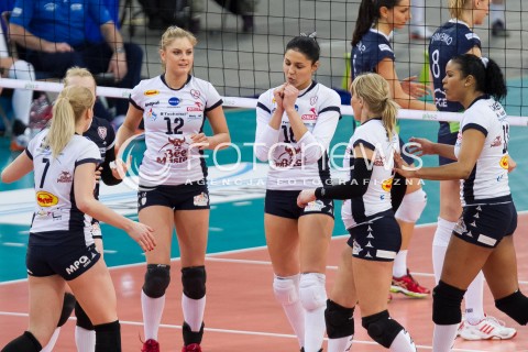  19.03.2014 LODZ SIATKOWKA ORLEN LIGA SEZON 2013/2014 PLAY OFF VOLLEYBALL POLISH SEASON BEEF MASTER BUDOWLANI LODZ - ATOM TREFL SOPOT N/Z MARTYNA GRAJBER ALEKSANDRA SIKORSKA RADOSC  