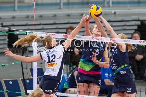  19.03.2014 LODZ SIATKOWKA ORLEN LIGA SEZON 2013/2014 PLAY OFF VOLLEYBALL POLISH SEASON BEEF MASTER BUDOWLANI LODZ - ATOM TREFL SOPOT N/Z MARTYNA GRAJBER ANNA PODOLEC  