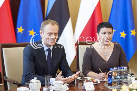  19.03.2014 WARSZAWA SPOTKANIE PREZYDENTA ESTONII HENRYKA ILVESA Z PREMIEREM RP DONALDEM TUSKIEM N/Z PREMIER RP DONALD TUSK  