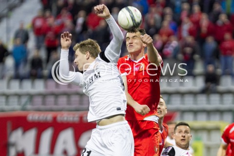  21.03.2014 LODZ PILKA NOZNA POLSKA T-MOBILE EKSTRAKLASA SEZON SEASON 2013/2014 FOOTBALL POLISH  WIDZEW LODZ - ZAGLEBIE LUBINN N/Z MAREK WASILUK JOHAN BERTILSSON   