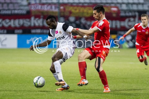  21.03.2014 LODZ PILKA NOZNA POLSKA T-MOBILE EKSTRAKLASA SEZON SEASON 2013/2014 FOOTBALL POLISH  WIDZEW LODZ - ZAGLEBIE LUBINN N/Z YANI UDINOV DAVID ABWO  