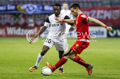  21.03.2014 LODZ PILKA NOZNA POLSKA T-MOBILE EKSTRAKLASA SEZON SEASON 2013/2014 FOOTBALL POLISH  WIDZEW LODZ - ZAGLEBIE LUBINN N/Z YANI UDINOV DAVID ABWO  