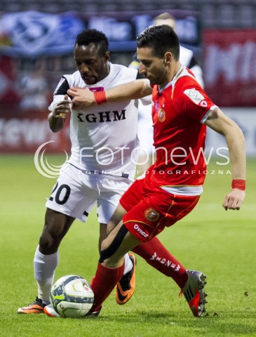 21.03.2014 LODZ PILKA NOZNA POLSKA T-MOBILE EKSTRAKLASA SEZON SEASON 2013/2014 FOOTBALL POLISH  WIDZEW LODZ - ZAGLEBIE LUBINN N/Z YANI UDINOV DAVID ABWO  