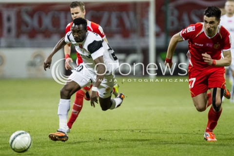  21.03.2014 LODZ PILKA NOZNA POLSKA T-MOBILE EKSTRAKLASA SEZON SEASON 2013/2014 FOOTBALL POLISH  WIDZEW LODZ - ZAGLEBIE LUBINN N/Z YANI UDINOV DAVID ABWO  