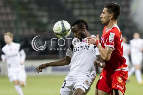  21.03.2014 LODZ PILKA NOZNA POLSKA T-MOBILE EKSTRAKLASA SEZON SEASON 2013/2014 FOOTBALL POLISH  WIDZEW LODZ - ZAGLEBIE LUBINN N/Z YANI UDINOV DAVID ABWO  