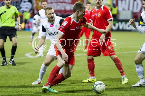  21.03.2014 LODZ PILKA NOZNA POLSKA T-MOBILE EKSTRAKLASA SEZON SEASON 2013/2014 FOOTBALL POLISH  WIDZEW LODZ - ZAGLEBIE LUBINN N/Z ADAM BANAS EDUARDS VISNIAKOVS BARTOSZ RYMANIAK  