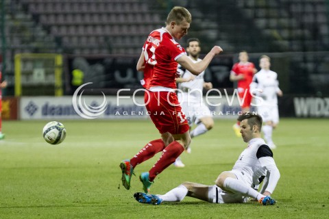  21.03.2014 LODZ PILKA NOZNA POLSKA T-MOBILE EKSTRAKLASA SEZON SEASON 2013/2014 FOOTBALL POLISH  WIDZEW LODZ - ZAGLEBIE LUBINN N/Z EDUARDS VISNIAKOVS ELVEDIM DZINIC  