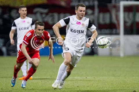  21.03.2014 LODZ PILKA NOZNA POLSKA T-MOBILE EKSTRAKLASA SEZON SEASON 2013/2014 FOOTBALL POLISH  WIDZEW LODZ - ZAGLEBIE LUBINN N/Z MARCIN KACZMAREK ALEKSANDER KWIEK   