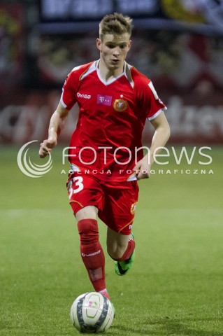 21.03.2014 LODZ PILKA NOZNA POLSKA T-MOBILE EKSTRAKLASA SEZON SEASON 2013/2014 FOOTBALL POLISH  WIDZEW LODZ - ZAGLEBIE LUBINN N/Z BARTLOMIEJ KASPRZAK SYLWETKA  