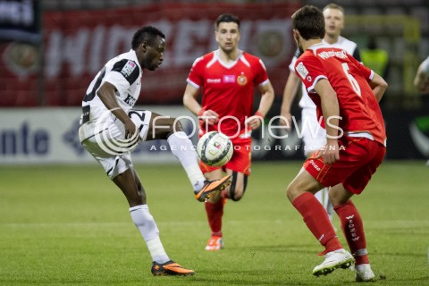  21.03.2014 LODZ PILKA NOZNA POLSKA T-MOBILE EKSTRAKLASA SEZON SEASON 2013/2014 FOOTBALL POLISH  WIDZEW LODZ - ZAGLEBIE LUBINN N/Z DAVID ABWO  