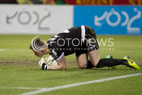  21.03.2014 LODZ PILKA NOZNA POLSKA T-MOBILE EKSTRAKLASA SEZON SEASON 2013/2014 FOOTBALL POLISH  WIDZEW LODZ - ZAGLEBIE LUBINN N/Z PATRYK WOLANSKI SYLWETKA  