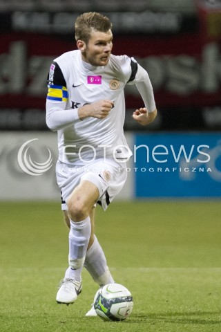  21.03.2014 LODZ PILKA NOZNA POLSKA T-MOBILE EKSTRAKLASA SEZON SEASON 2013/2014 FOOTBALL POLISH  WIDZEW LODZ - ZAGLEBIE LUBINN N/Z BARTOSZ RYMANIAK SYLWETKA  