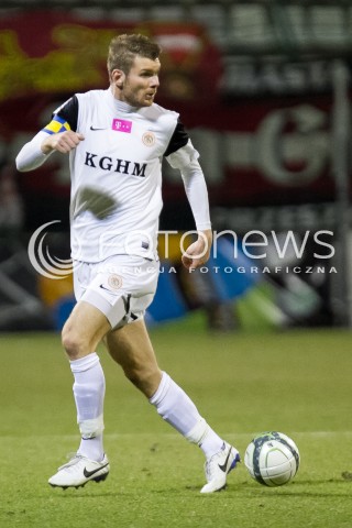  21.03.2014 LODZ PILKA NOZNA POLSKA T-MOBILE EKSTRAKLASA SEZON SEASON 2013/2014 FOOTBALL POLISH  WIDZEW LODZ - ZAGLEBIE LUBINN N/Z BARTOSZ RYMANIAK SYLWETKA  